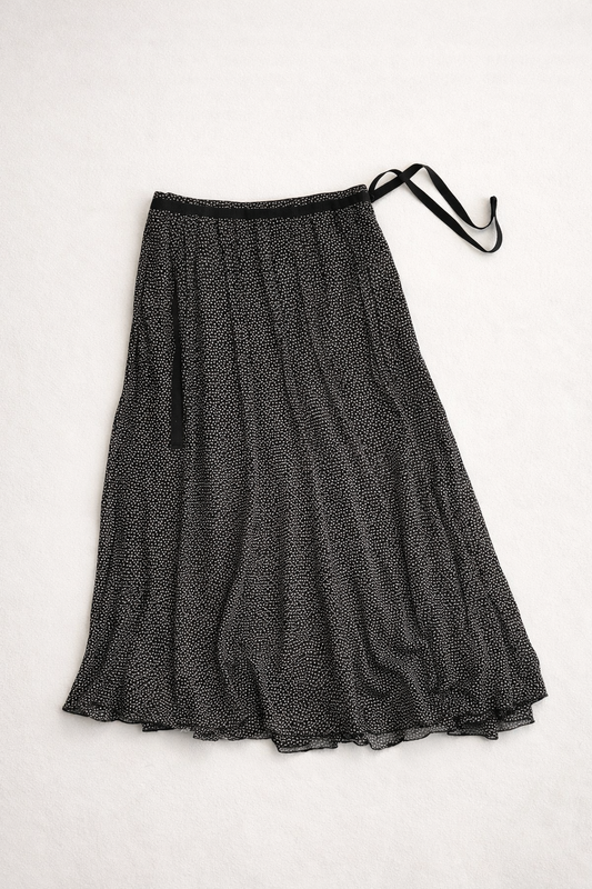 WEILL – Robe fluide noire à pois