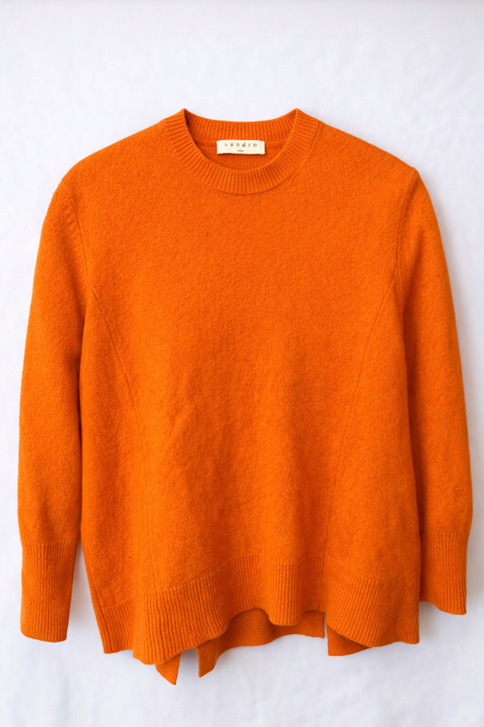 Sandro Paris – Pull en laine orange