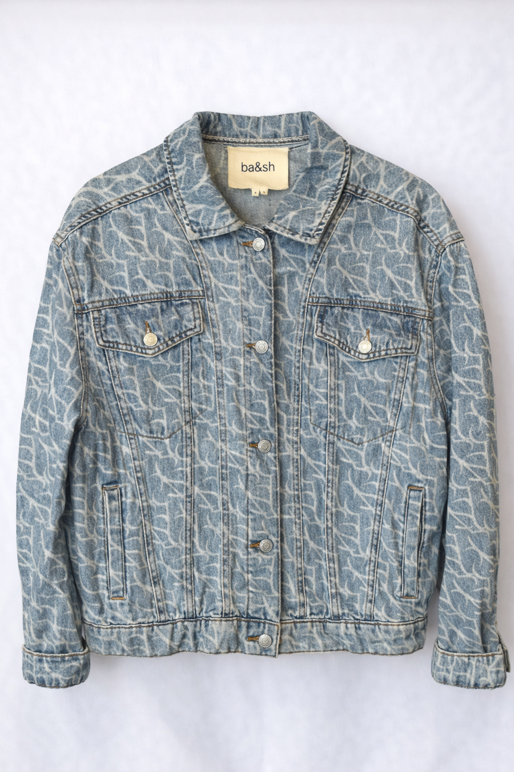 Veste en denim Ba&sh imprimée
