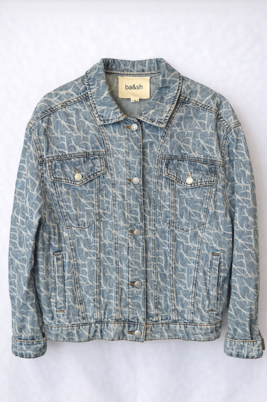 Veste en denim Ba&sh imprimée