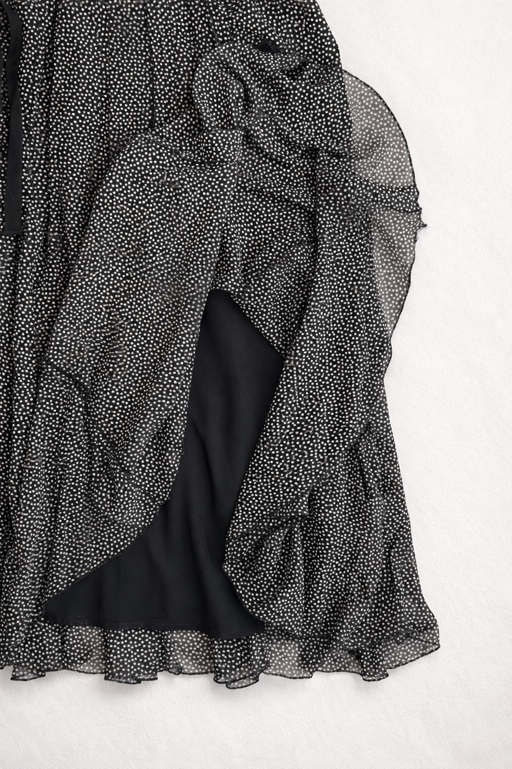 WEILL – Robe fluide noire à pois