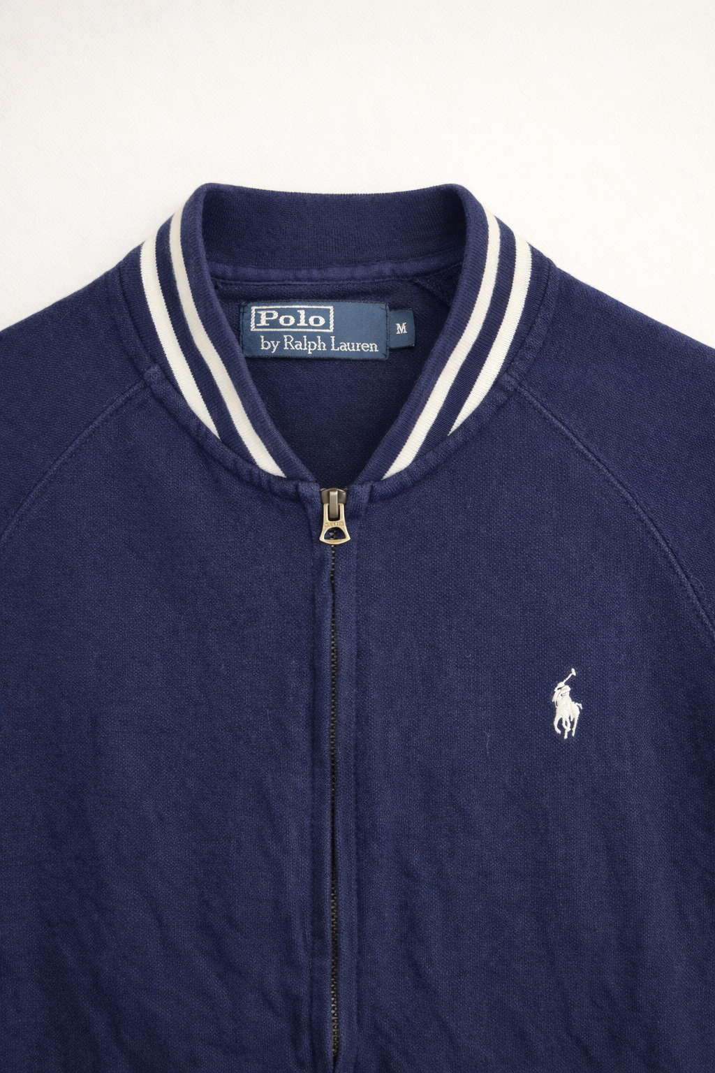 Polo by Ralph Lauren – Gilet zippé 100% coton bleu marine