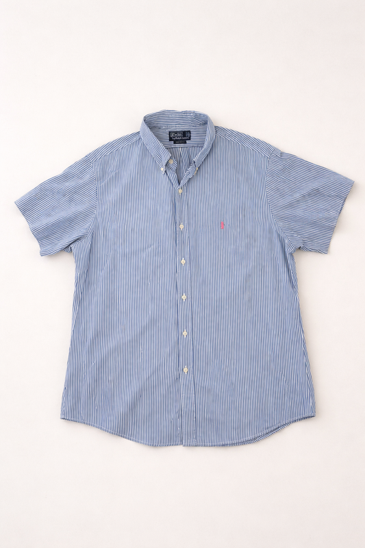 Polo Ralph Lauren – Chemise Custom Fit en coton rayé bleu et blanc