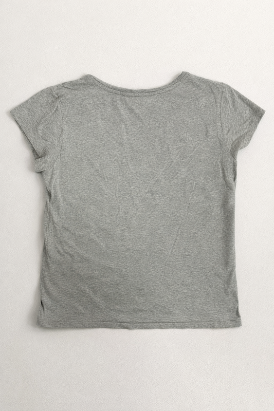 Polo Ralph Lauren – T-shirt col V en coton gris chiné