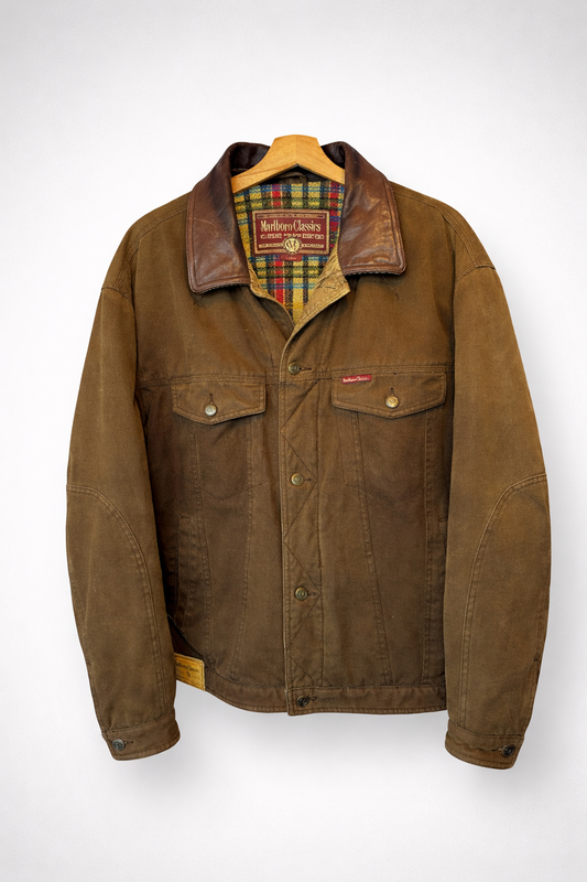 Veste Marlboro Classics en toile & cuir — Édition premium