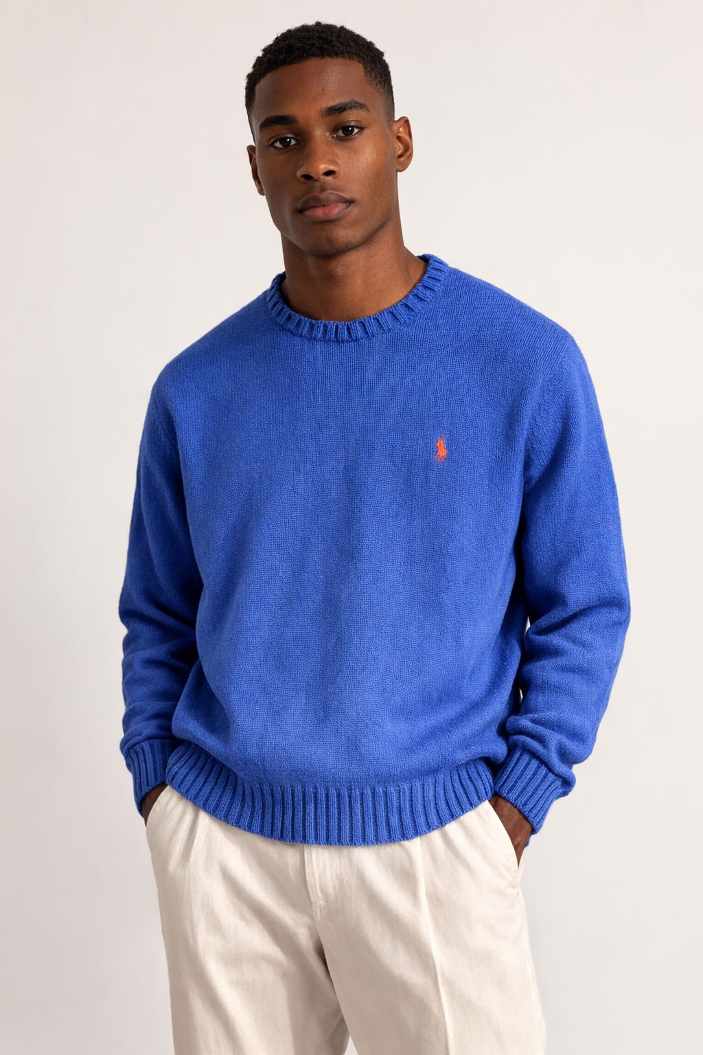 Polo Ralph Lauren  Pull en maille bleu signature
