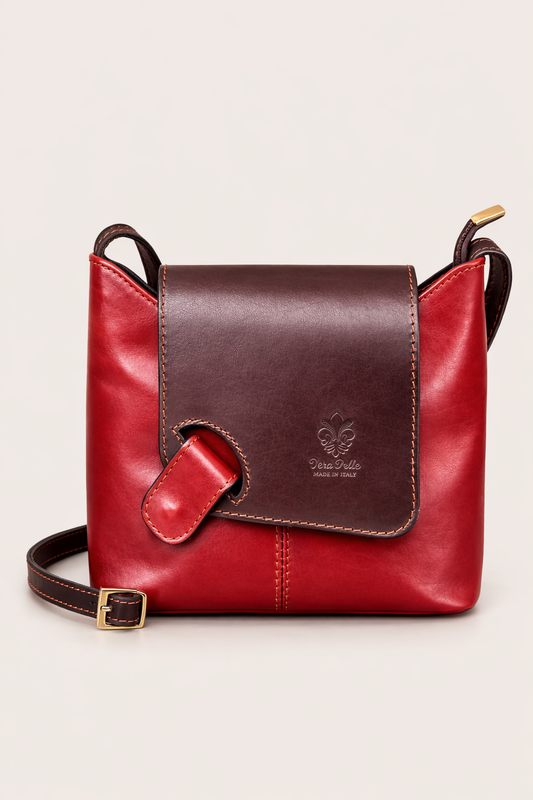 Sac bandoulière en cuir véritable – Made in Italy