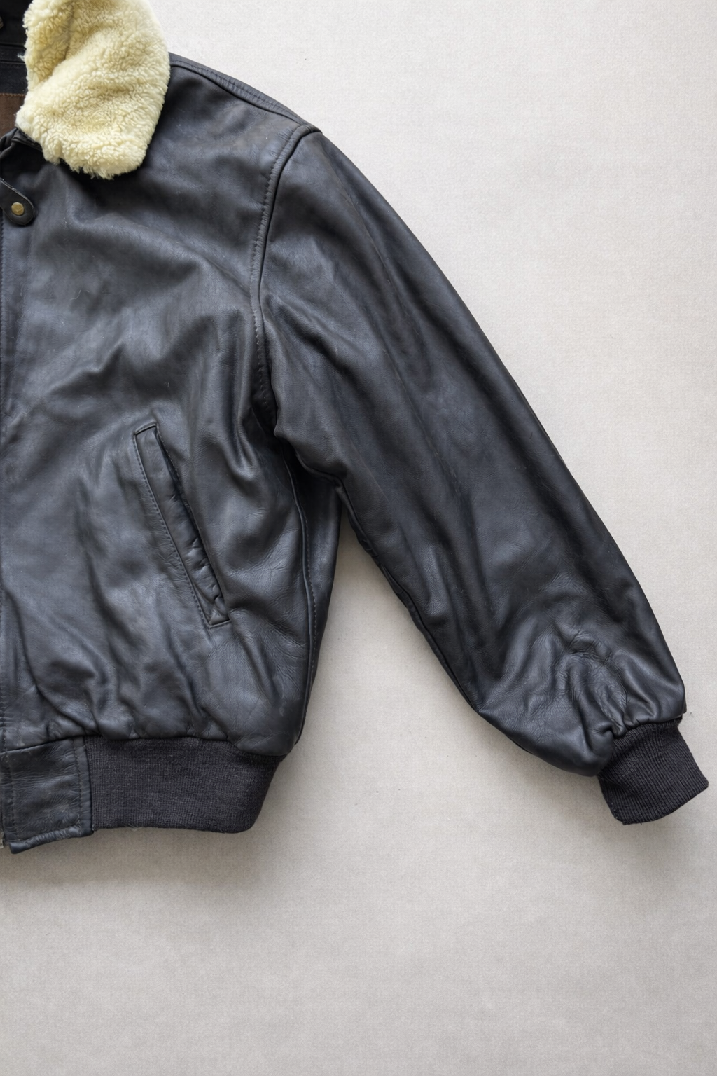 Blouson Aviateur en Cuir de Chèvre avec Col Amovible Redskins