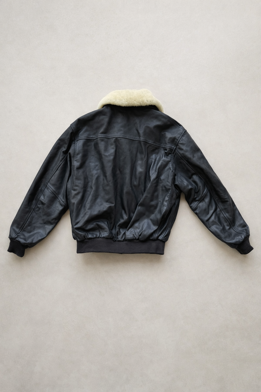 Blouson Aviateur en Cuir de Chèvre avec Col Amovible Redskins