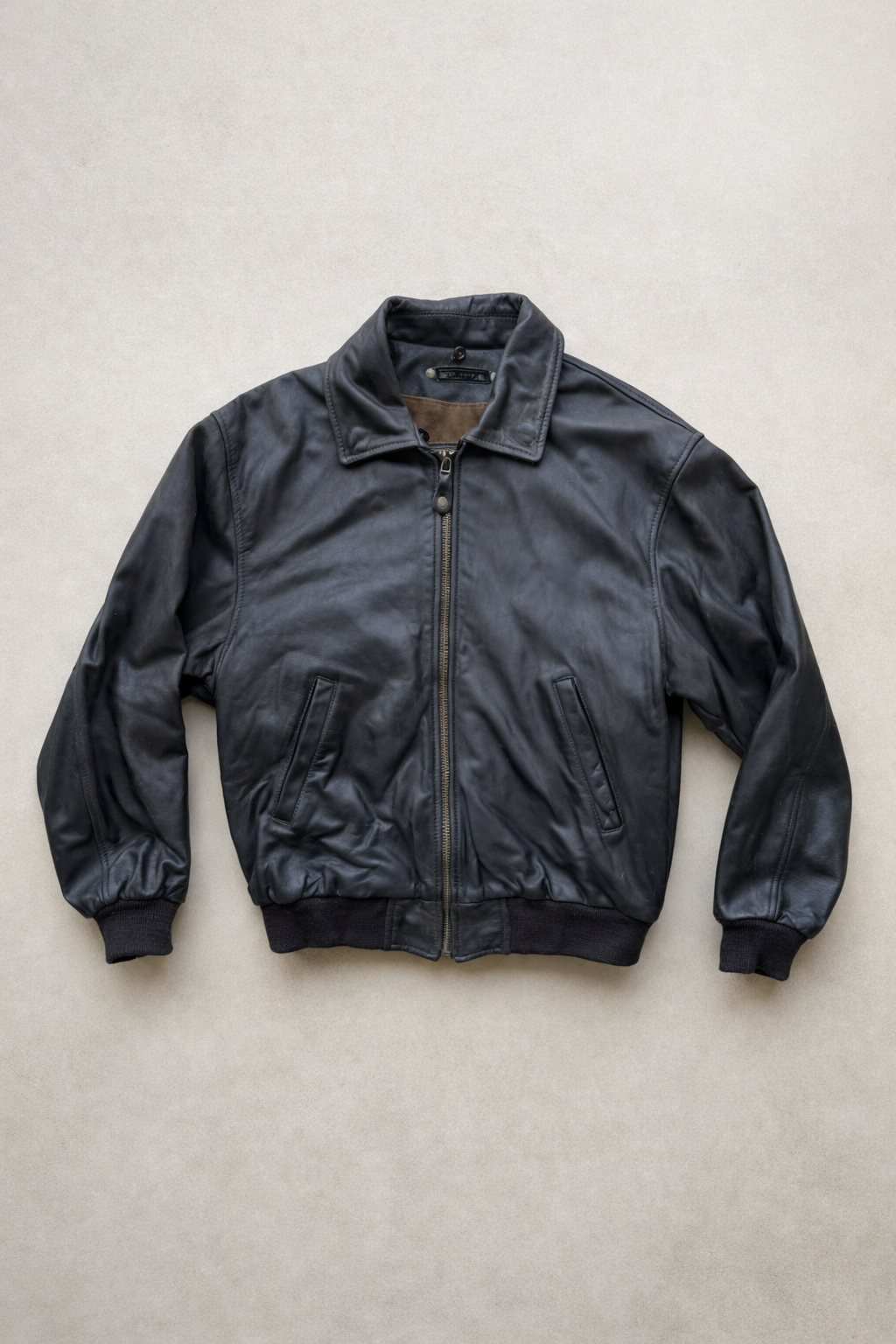 Blouson Aviateur en Cuir de Chèvre avec Col Amovible Redskins