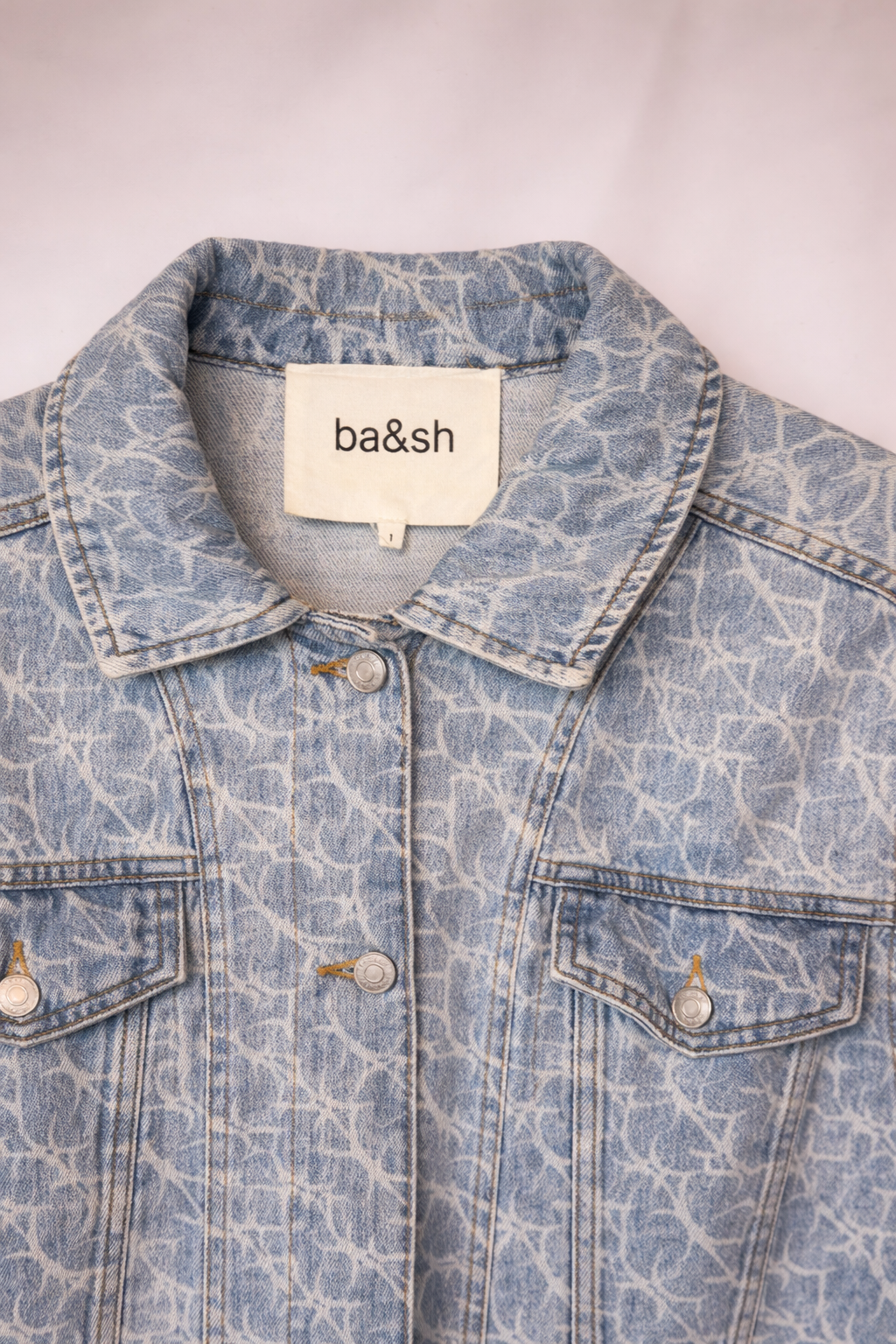 Veste en denim Ba&sh imprimée