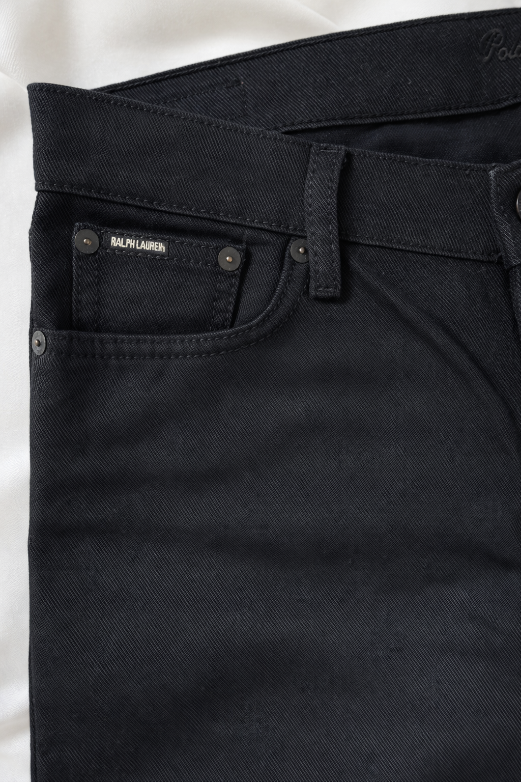 Pantalon droit noir Ralph Lauren – Coupe structurée