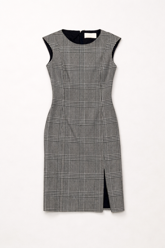 BOSS – Robe fourreau structurée à motif pied-de-poule